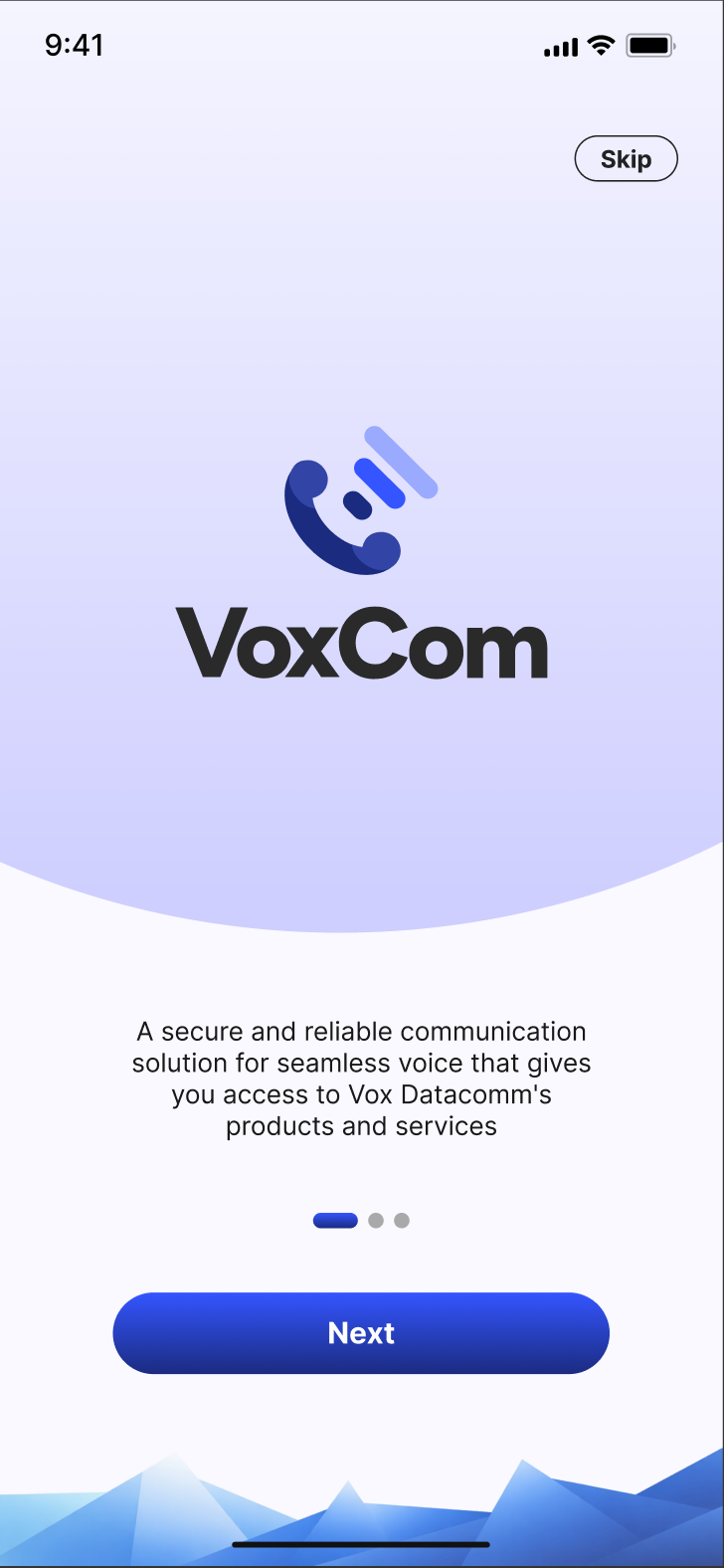 VoxCom app screen